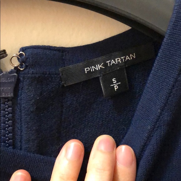 Pink Tartan - peplum knit top/weather - Picture 3 of 3